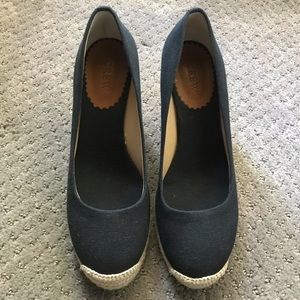 J. Crew black wedges